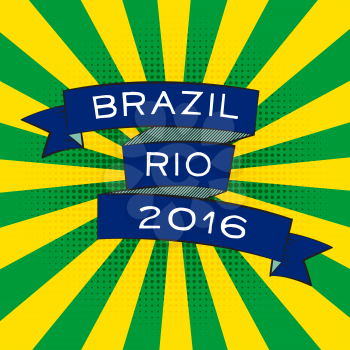 Rio 2016 Brazil Games Abstract Colorful Background.Vector Illustration