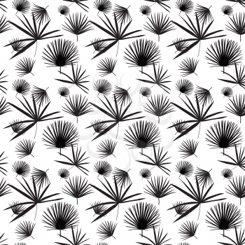 Palm trees seamless pattern. Vector illustration. EPS10