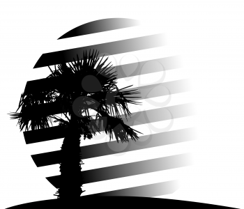 Silhouette of Palm Trees. Vector Illustration. EPS10