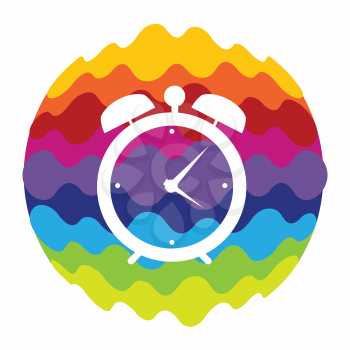Time Rainbow Color Icon for Mobile Applications and Web EPS10