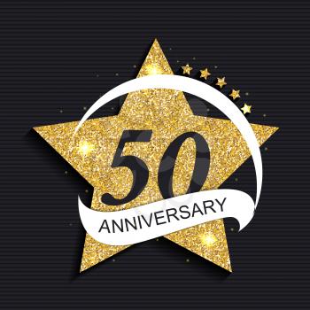 Template Logo 50 Anniversary Vector Illustration EPS10