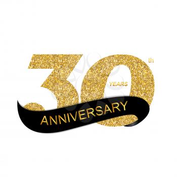 Template 30th Anniversary Vector Illustration EPS10