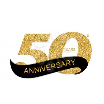 Template 50th Anniversary Vector Illustration EPS10