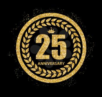 Template 25 Years Anniversary Vector Illustration EPS10