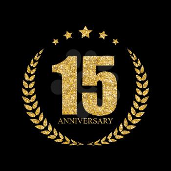 Template 15 Years Anniversary Vector Illustration EPS10