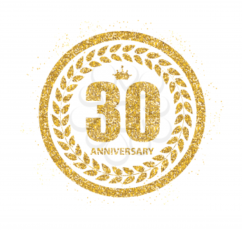 Template 30 Years Anniversary Vector Illustration EPS10