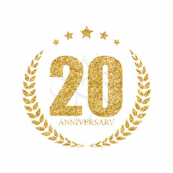 Template 20 Years Anniversary Vector Illustration EPS10