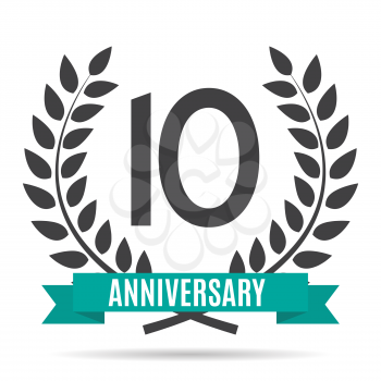 Template 10 Years Anniversary Vector Illustration EPS10