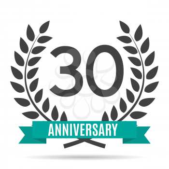 Template 30 Years Anniversary Vector Illustration EPS10