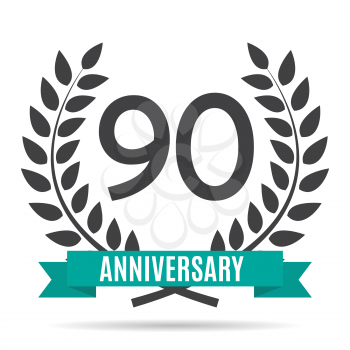 Template 90 Years Anniversary Vector Illustration EPS10