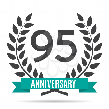 Template 95 Years Anniversary Vector Illustration EPS10