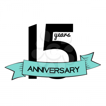 Template Logo 15 Years Anniversary Vector Illustration EPS10