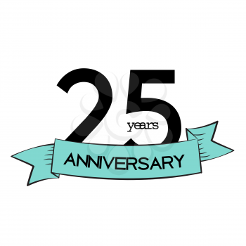 Template Logo 25 Years Anniversary Vector Illustration EPS10