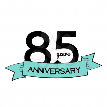 Template Logo 85 Years Anniversary Vector Illustration EPS10