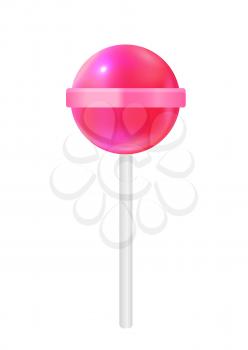 Realistic Sweet Lollipop Candy Isolated on White Background. Vector Illustration EPS10