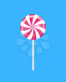 Realistic Sweet Lollipop Candy Background. Vector Illustration EPS10