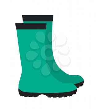 Insulated Rubber Boots Icon Vector Illustration EPS10