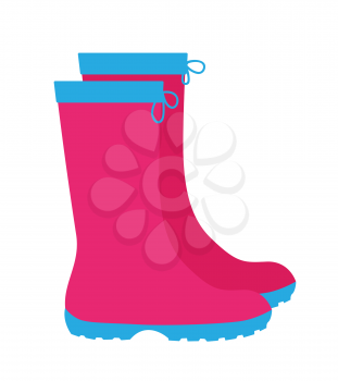 Insulated Rubber Boots Icon Vector Illustration EPS10
