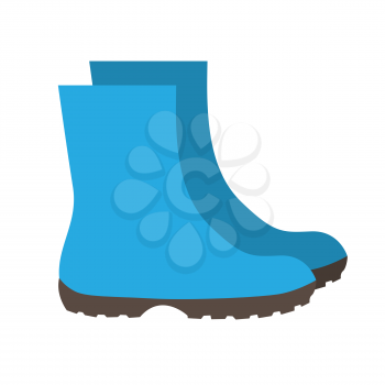 Insulated Rubber Boots Icon Vector Illustration EPS10
