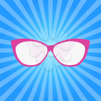 Hipster Summer Sunglasses Fashion Glasses Icon Vector Illustration EPS10