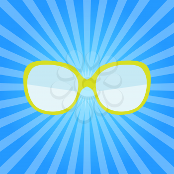 Hipster Summer Sunglasses Fashion Glasses Icon Vector Illustration EPS10