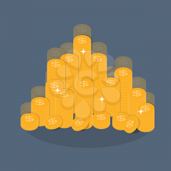 Gold Coins  Icon Sign Business Finance Money Concept Vector Illustration EPS10