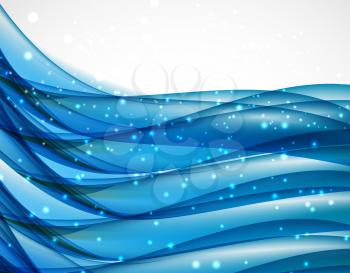 Abstract Colored Wave Background. Vector Illustration. EPS10