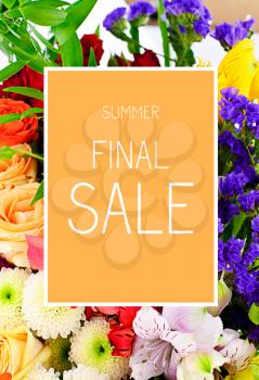 Final Summer Sale Poster flower Background Illustration