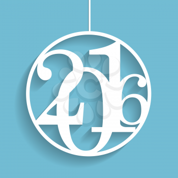 Christmas 2016 Alphabet Number Vector Illustration EPS10