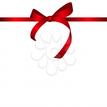Red Gift Ribbon. Isolated Vector illustration EPS10