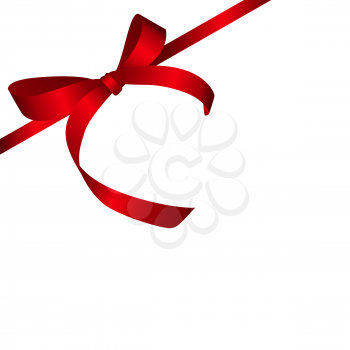 Red Gift Ribbon. Isolated Vector illustration EPS10