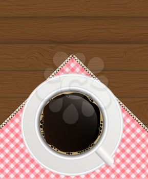 Black Coffee Background. Photo-Realistic Vector Illustration. EPS10
