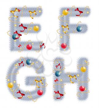 Abstract beauty Christmas and New Year Abc. Vector  Illustration EPS10