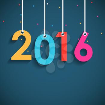 Abstract Beauty 2016 New Year Background. Vector Illustration. EPS10