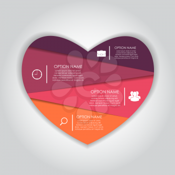 Infographic Heart Templates for Business Vector Illustration. EPS10