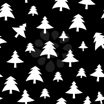 Christmas Tree Pattern Background Vector Illustration EPS10