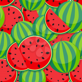 Seamless Pattern Background from watermelon. Vector Illustration. EPS10