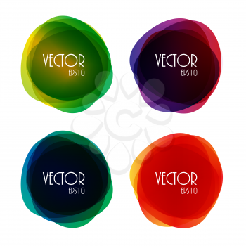 Set of Round Circle Colorful Vector Shapes EPS10