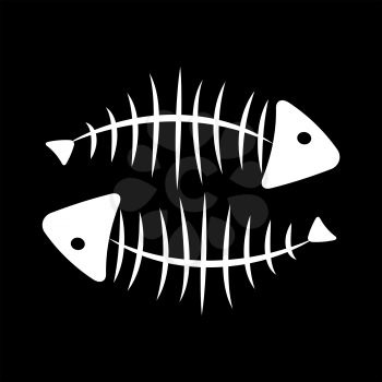 Fish Bone Background Vector Illustration EPS10