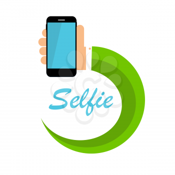 Flat Selfie Icon Vector Illustration EPS10