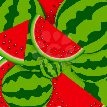 Background From Watermelon. Vector Illustration.
