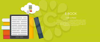 E-Book Vector illustration. Flat computing background. EPS10
