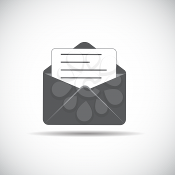E-Mail Flat Icon with Shadow, Vector Illustration Eps10
