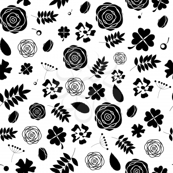 Abstract Natural Flower Seamless Pattern Background Vector Illustration EPS10
