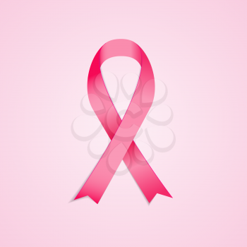Breast Cancer Awareness Pink Ribbon Vector Illustration. EPS10