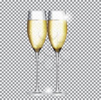 Glass of Champagne Vector Illustration EPS10