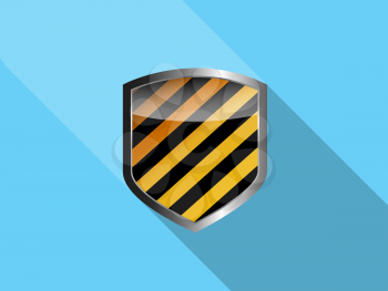 Protect  Shield Flat Icon Vector Illustration