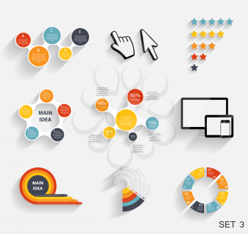 Collection of Infographic Templates for Business Vector Illustration