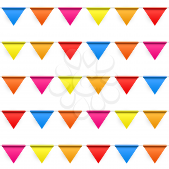 Party Background with Flags Seamless Pattern Vector Illustration. EPS10