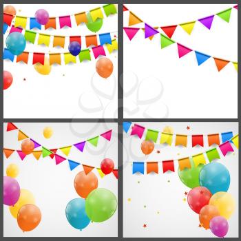 Color glossy balloons background vector illustration. EPS10
